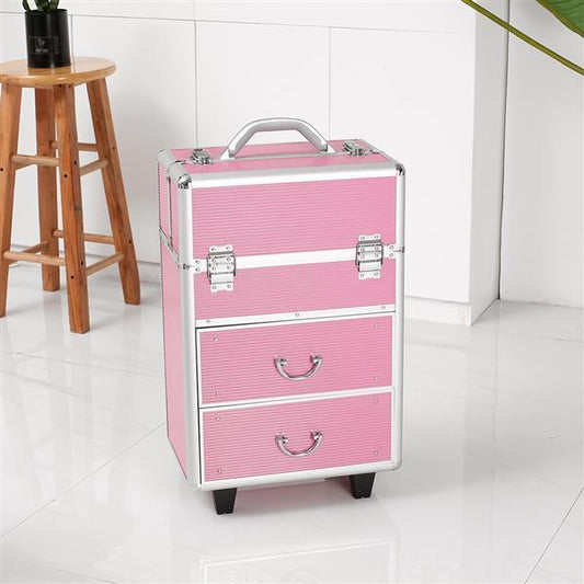 Health & Beauty - Handled with wheels Makeup Storage Box