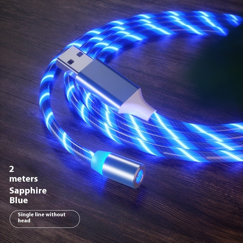 Electronic - Phone - Magnetic Streamer Fast Charging Cable Lighting Micro USB Cable LED Magnet Charger Type-C Cable
