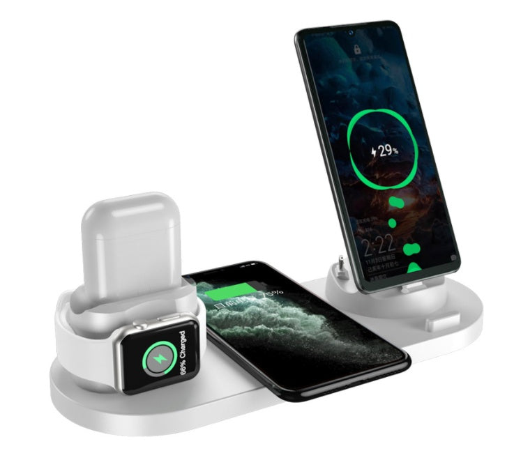 Electronic - Phone - Wireless Charger For iPhone - 6 In 1 Charging Dock Station