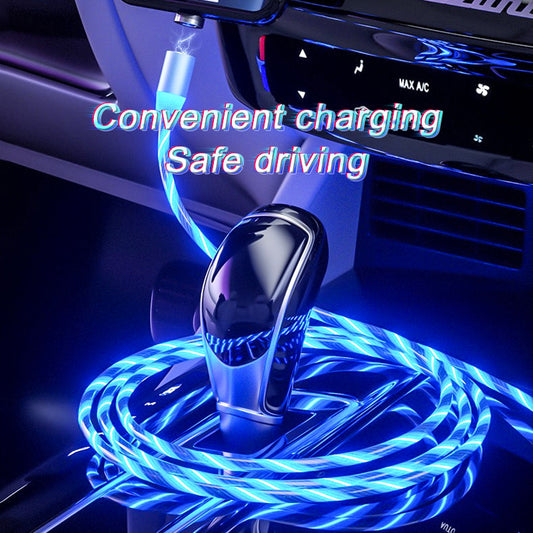 Electronic - Phone - Magnetic Streamer Fast Charging Cable Lighting Micro USB Cable LED Magnet Charger Type-C Cable