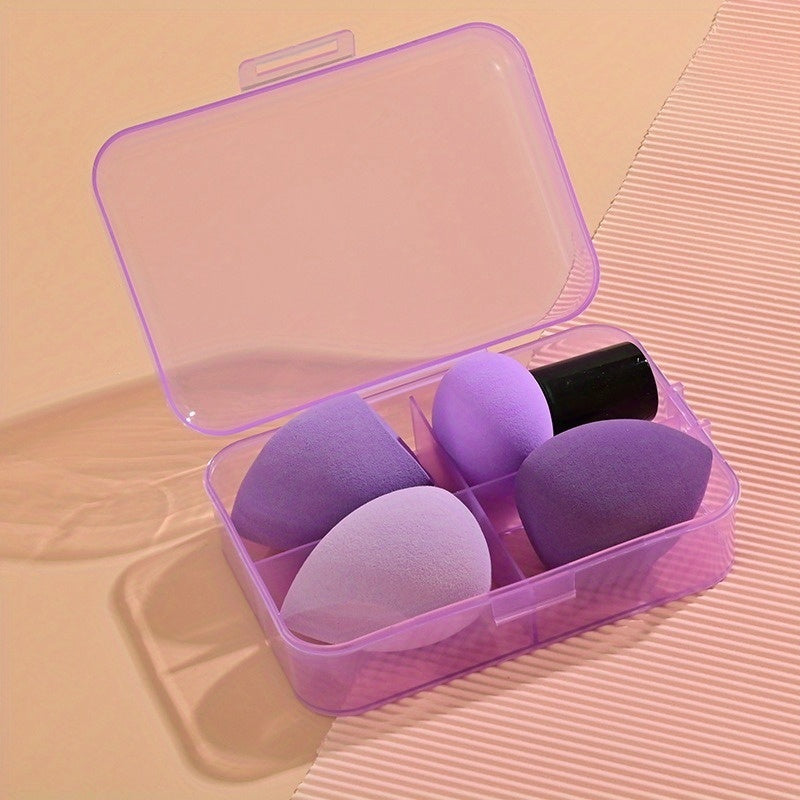 Health & Beauty - Egg Drop Gourd Diagonal Cut Powder Puff Super Soft  Mushroom Head Set with Case