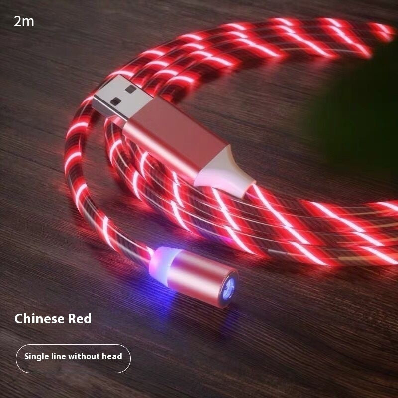 Electronic - Phone - Magnetic Streamer Fast Charging Cable Lighting Micro USB Cable LED Magnet Charger Type-C Cable