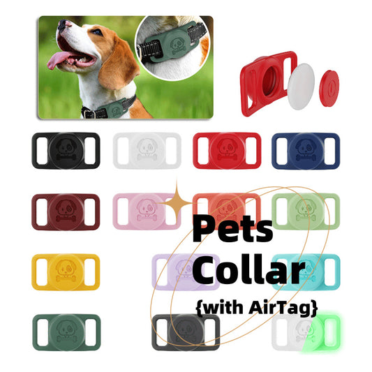 Electronic - Utility - Silicone Protective Sleeve For Airtags Pet Dog Cat Positioning Tracker Collar Cover Anti-lost Protective Case