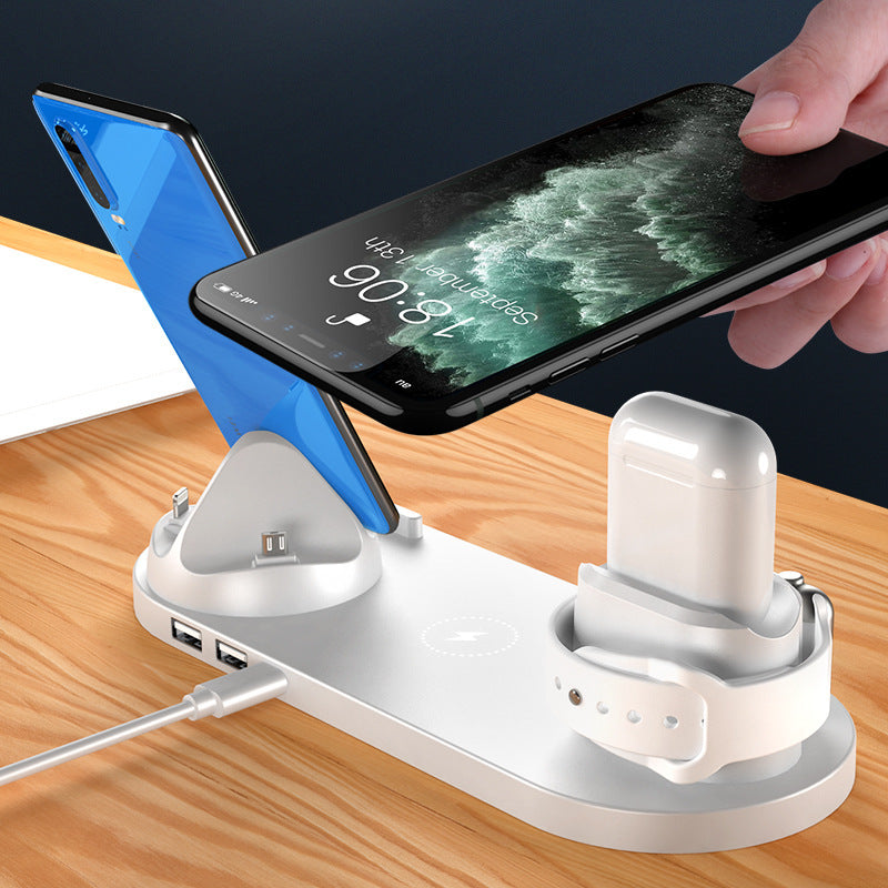 Electronic - Phone - Wireless Charger For iPhone - 6 In 1 Charging Dock Station