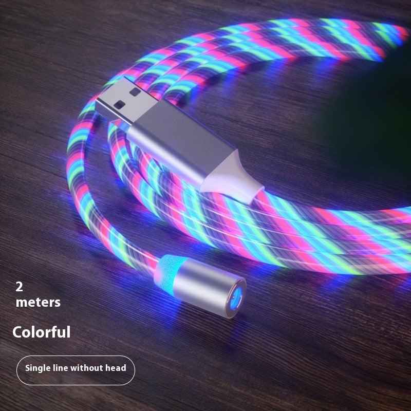 Electronic - Phone - Magnetic Streamer Fast Charging Cable Lighting Micro USB Cable LED Magnet Charger Type-C Cable