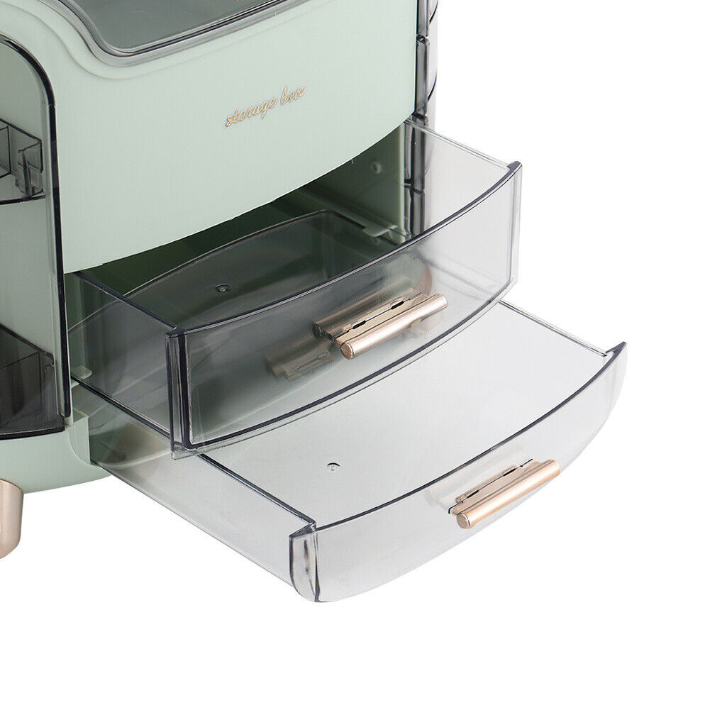Health & Beauty - Large Cosmetic Skincare Organizer Tabletop Make-Up Storage Case 2 Drawers Box