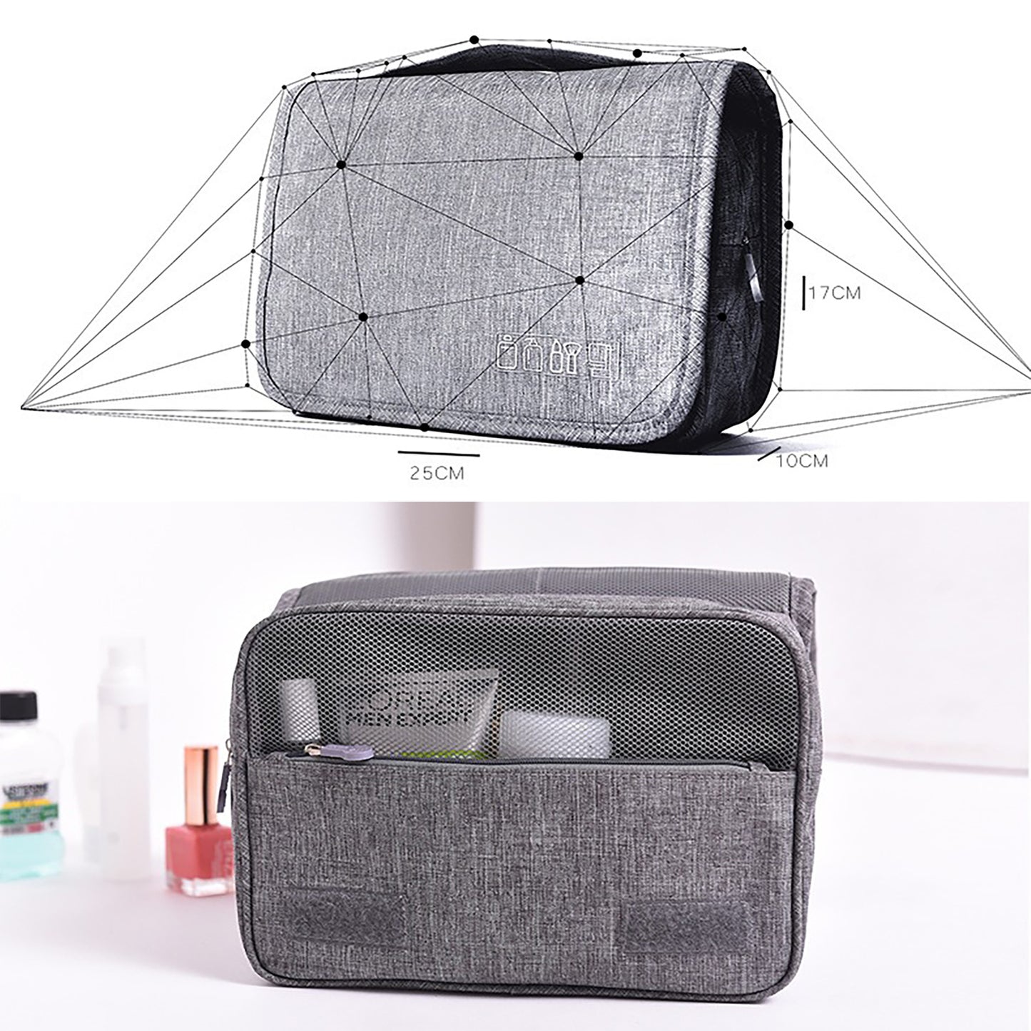 Health & Beauty - Travel Hanging Toiletry/Makeup Bag Waterproof Large