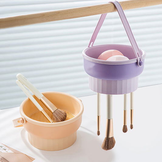 Health & Beauty - Makeup Brush Silicone Cleaning Bowl Drying Shelf