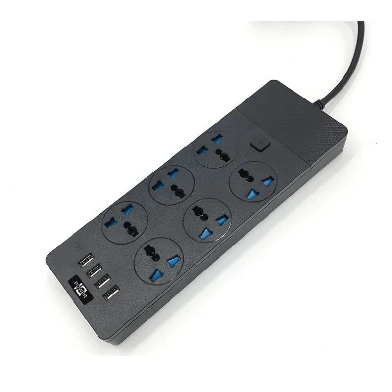 Electronic - Office - T12 Power Strip Multifunctional High Power 3000W US Plug Smart Adapter With 4 USB Port