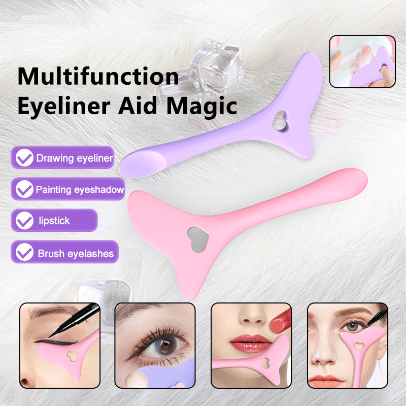 Health & Beauty - Silicone Eyeliner Stencil Wing Tip Mascara Drawing Lipstick Aid For Beginners Makeup Tool