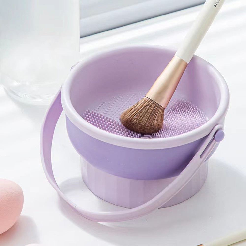 Health & Beauty - Makeup Brush Silicone Cleaning Bowl Drying Shelf